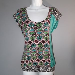 Anthropologie ett twa silk road mosaic top, S